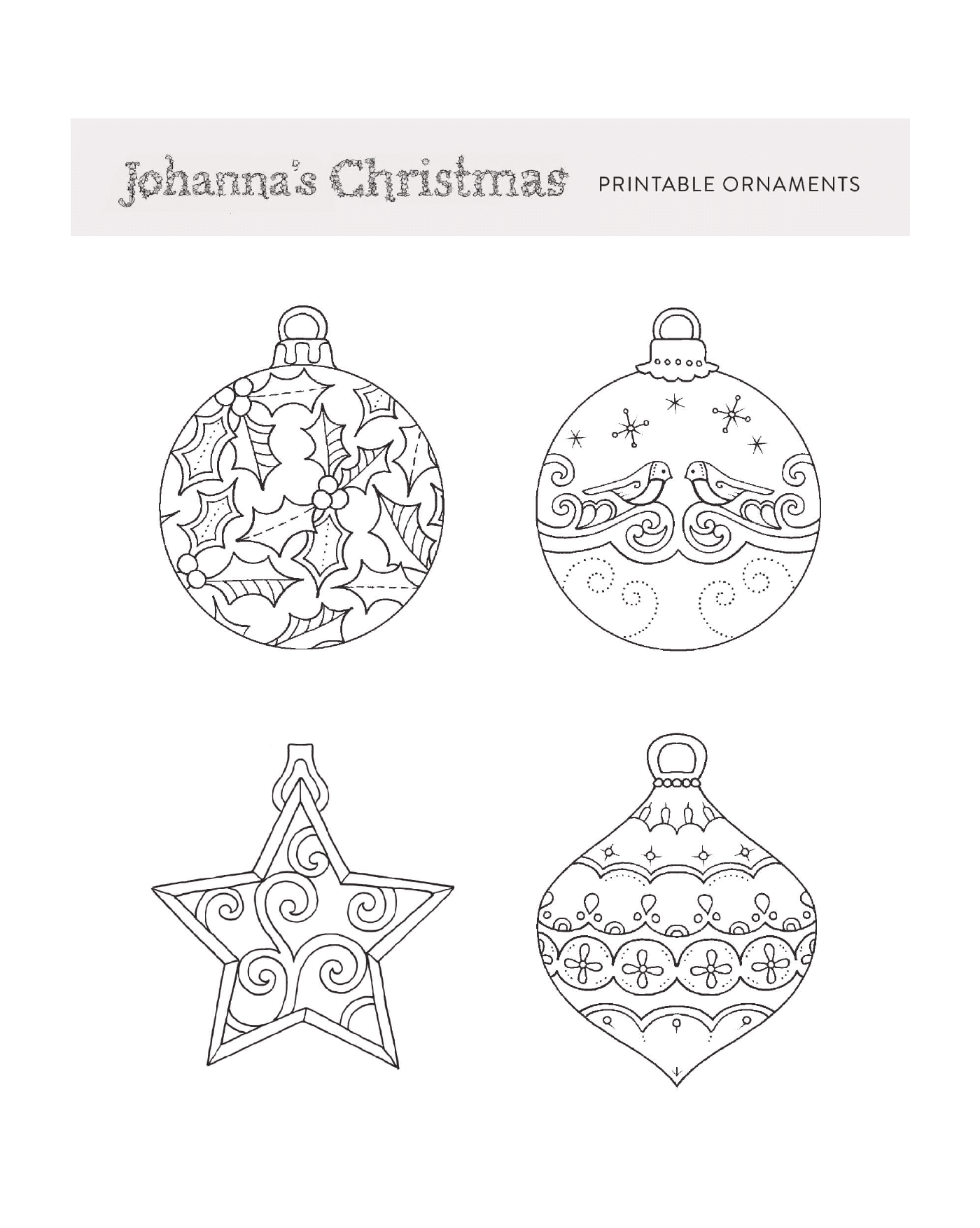  Conjunto de quatro ornamentos de Natal 