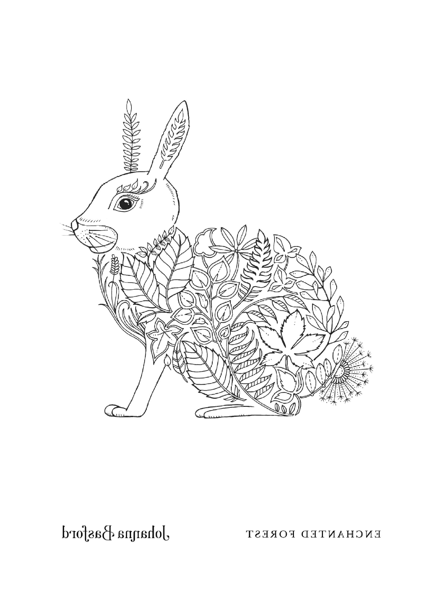  Um coelho com flores 