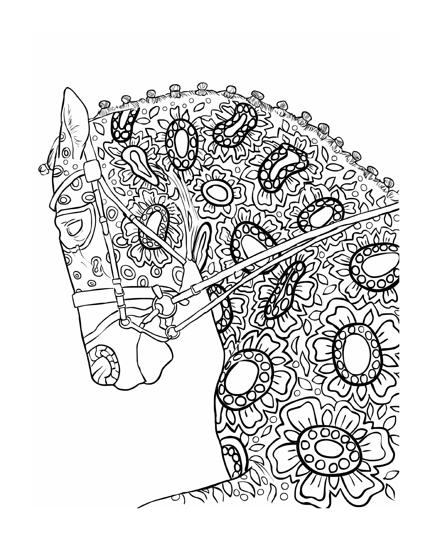  马头头有花纹 