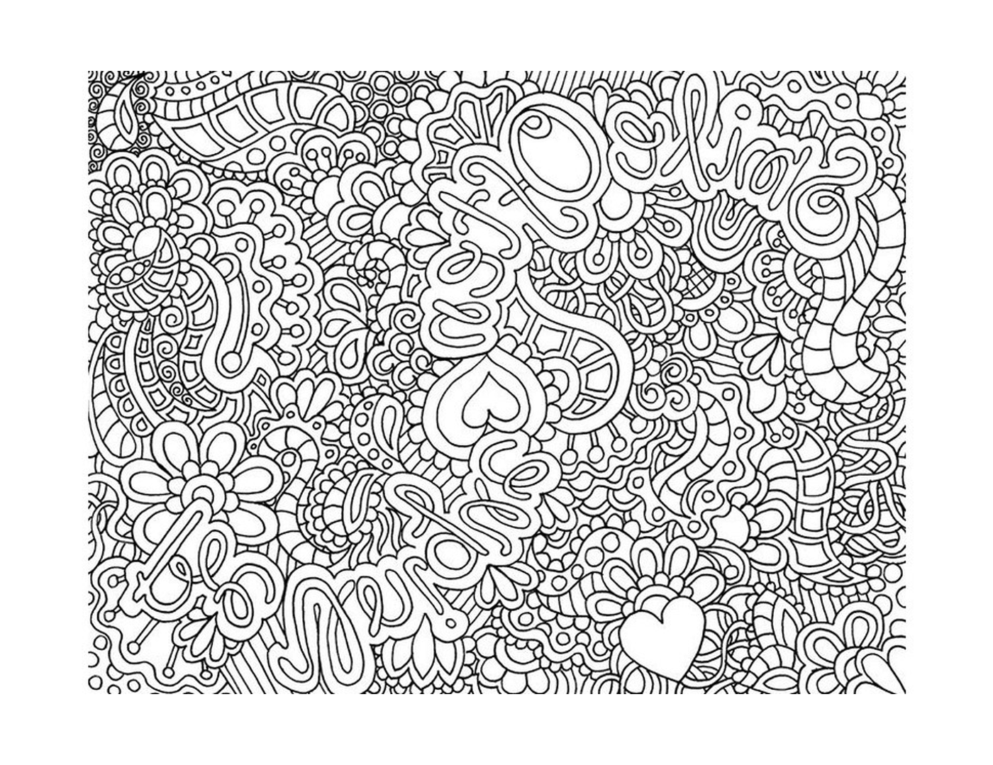  Página abstrata com doodles 