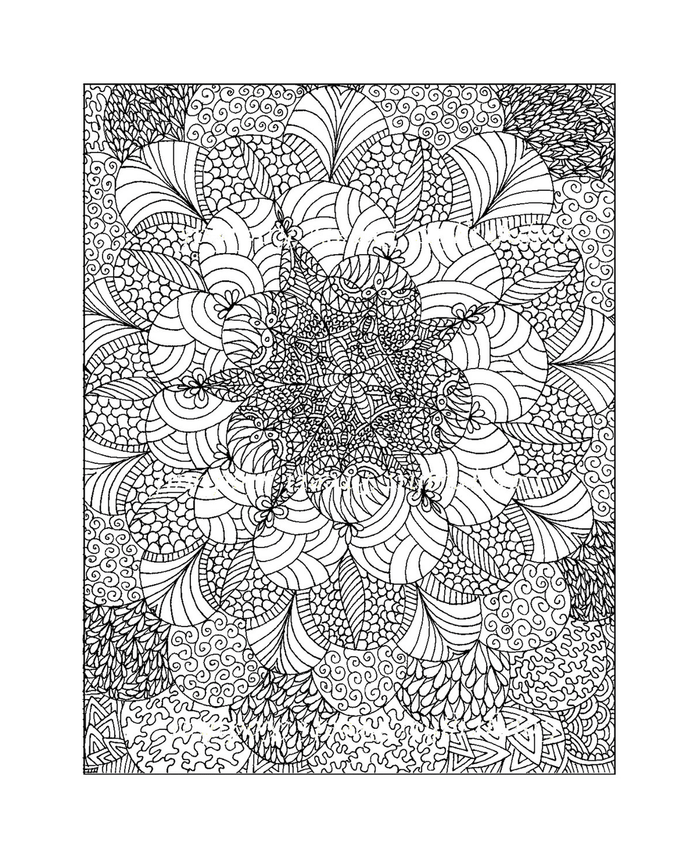  जटिल फूल का चित्रा 
