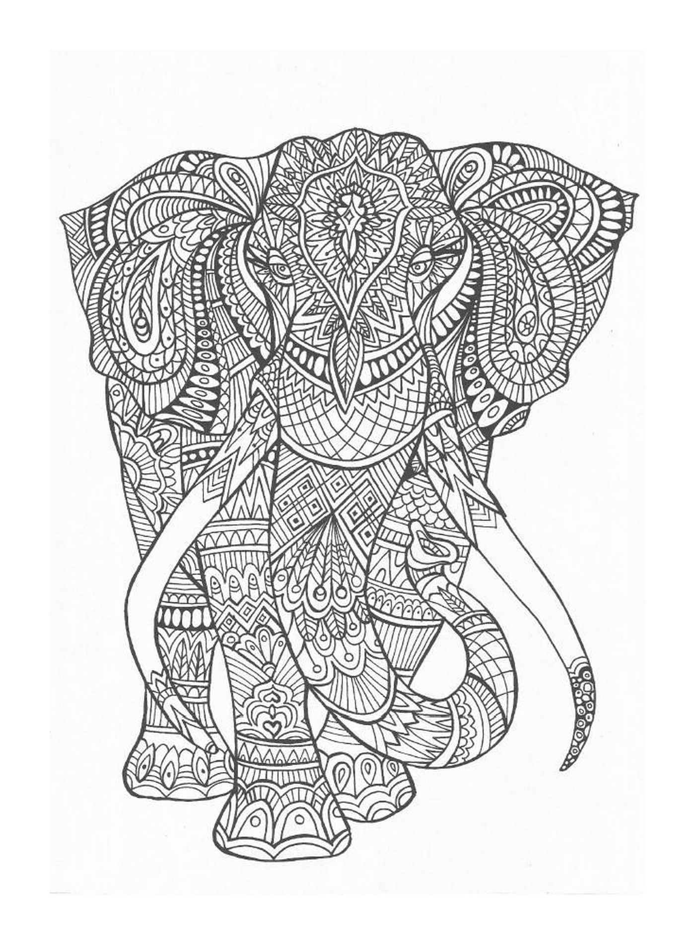  装饰曼陀拉斯的大象 