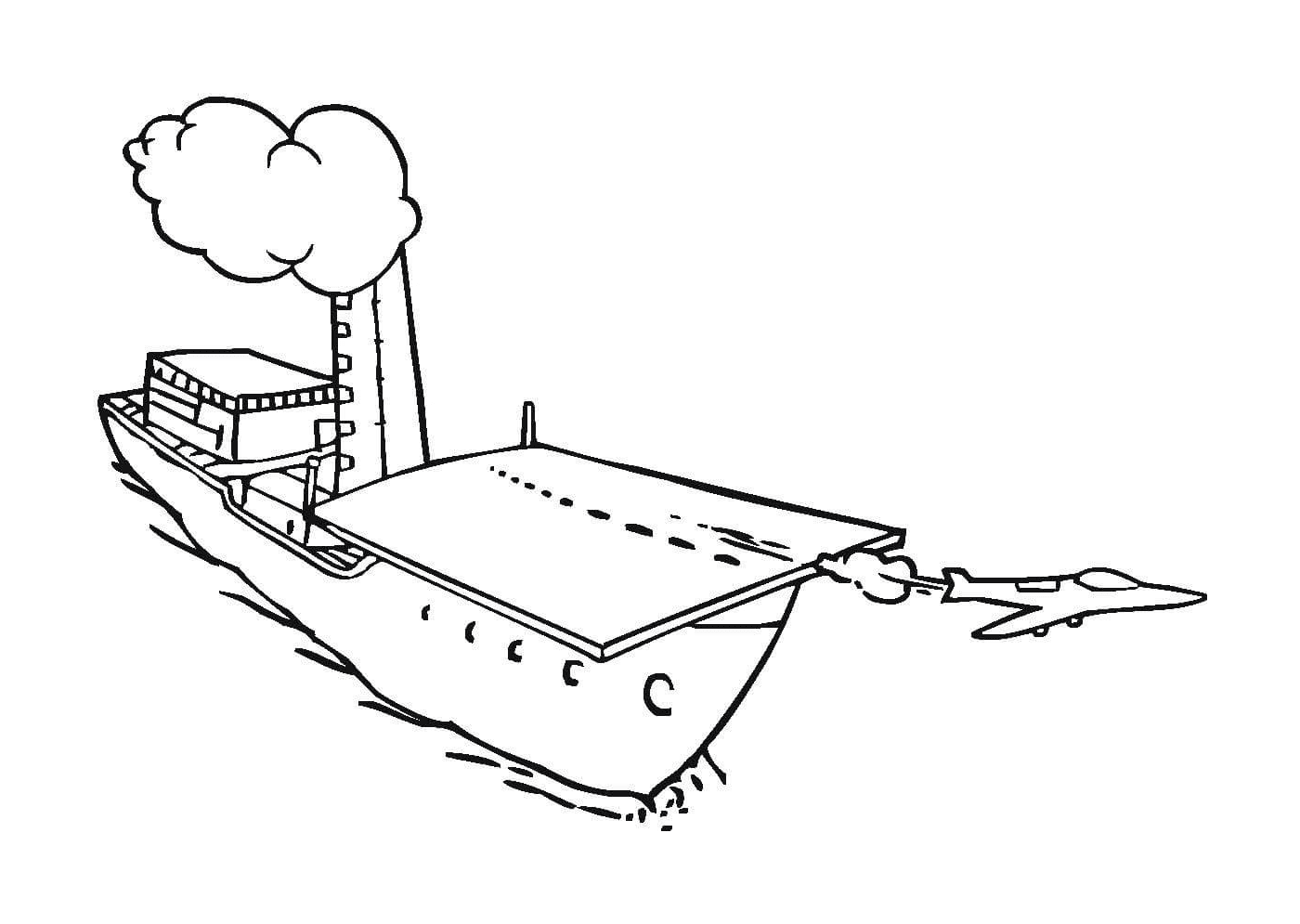  Um barco na água 