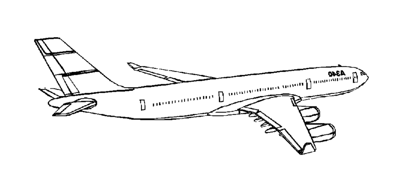  Um avião sobre um fundo branco 