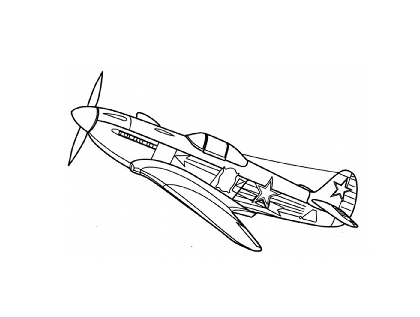  Um avião de guerra é desenhado 