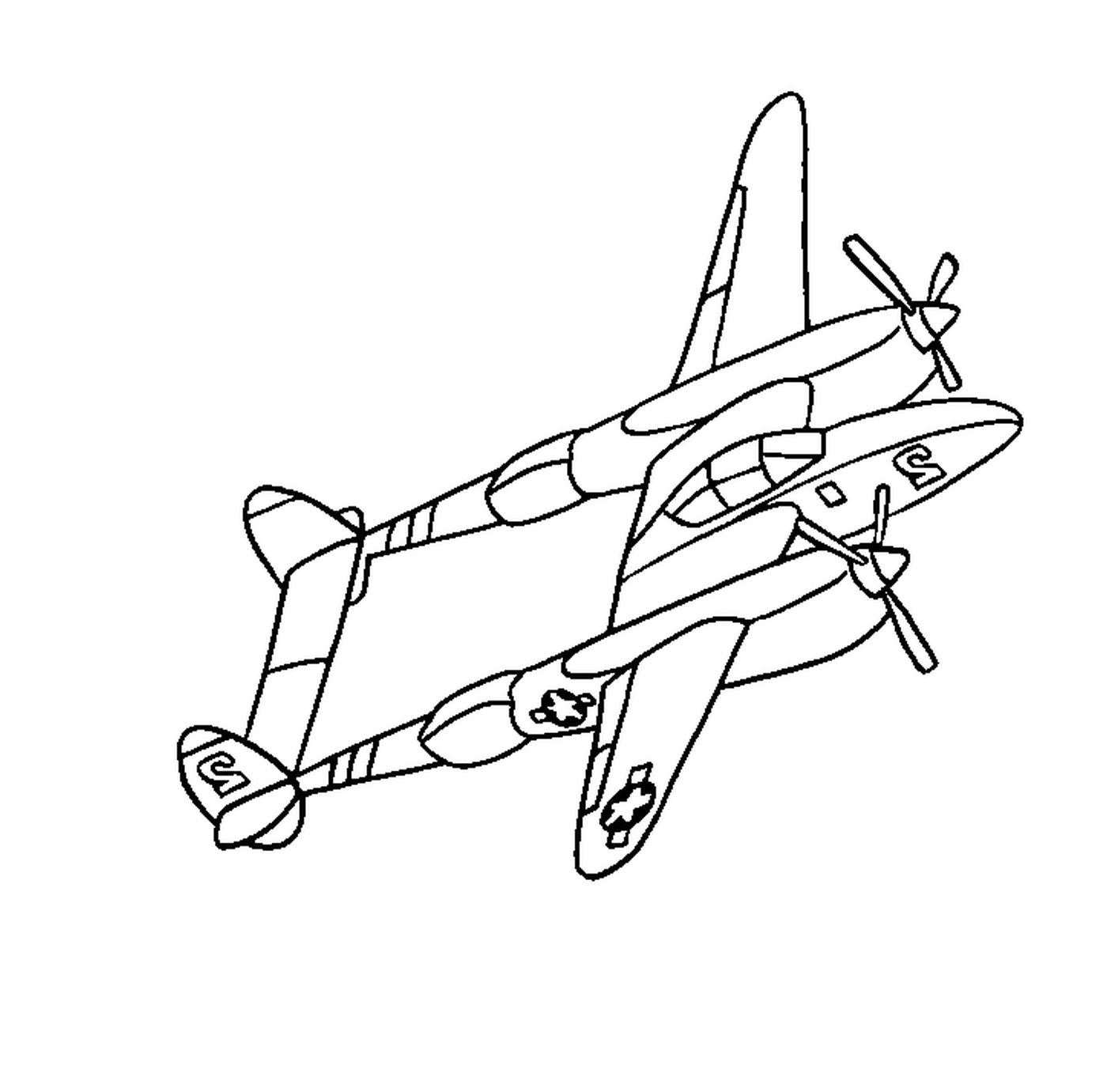  Um avião é desenhado 