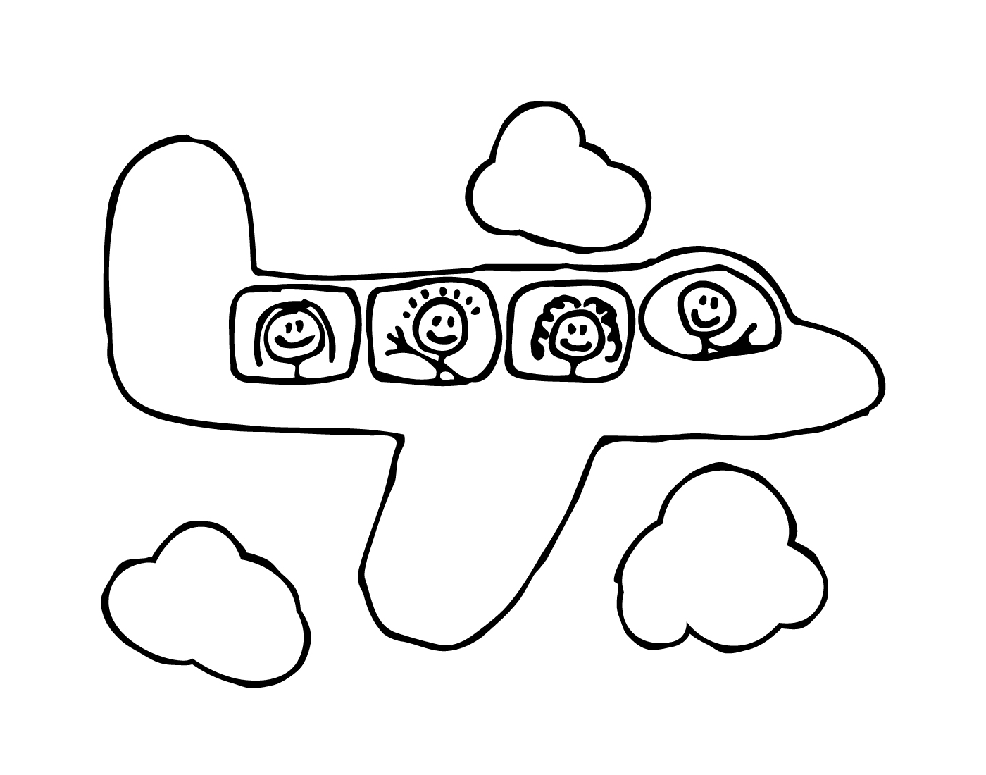  Um avião com quatro pessoas a bordo 