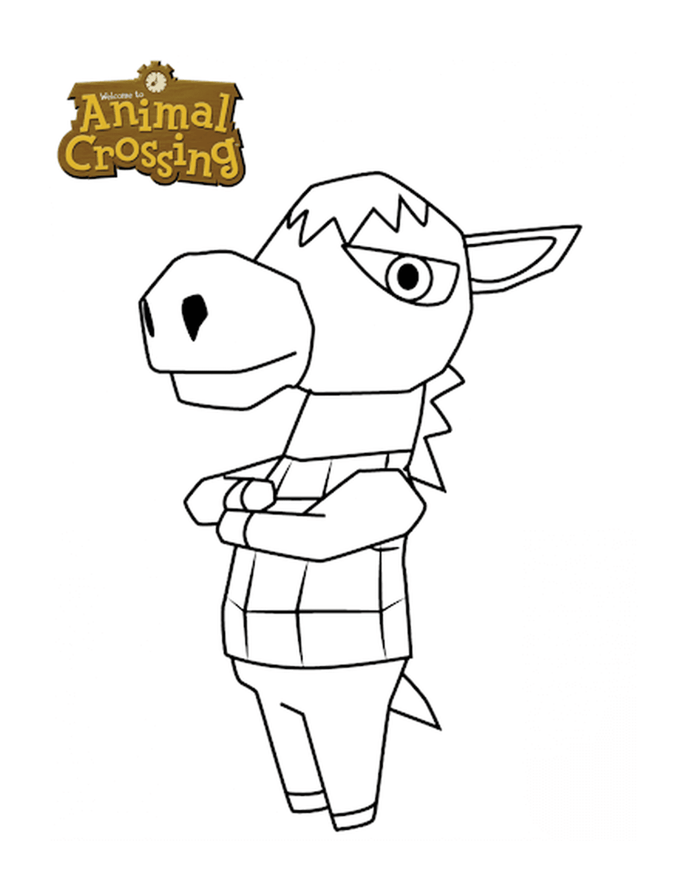  Animal Crossing, animal com um traje 