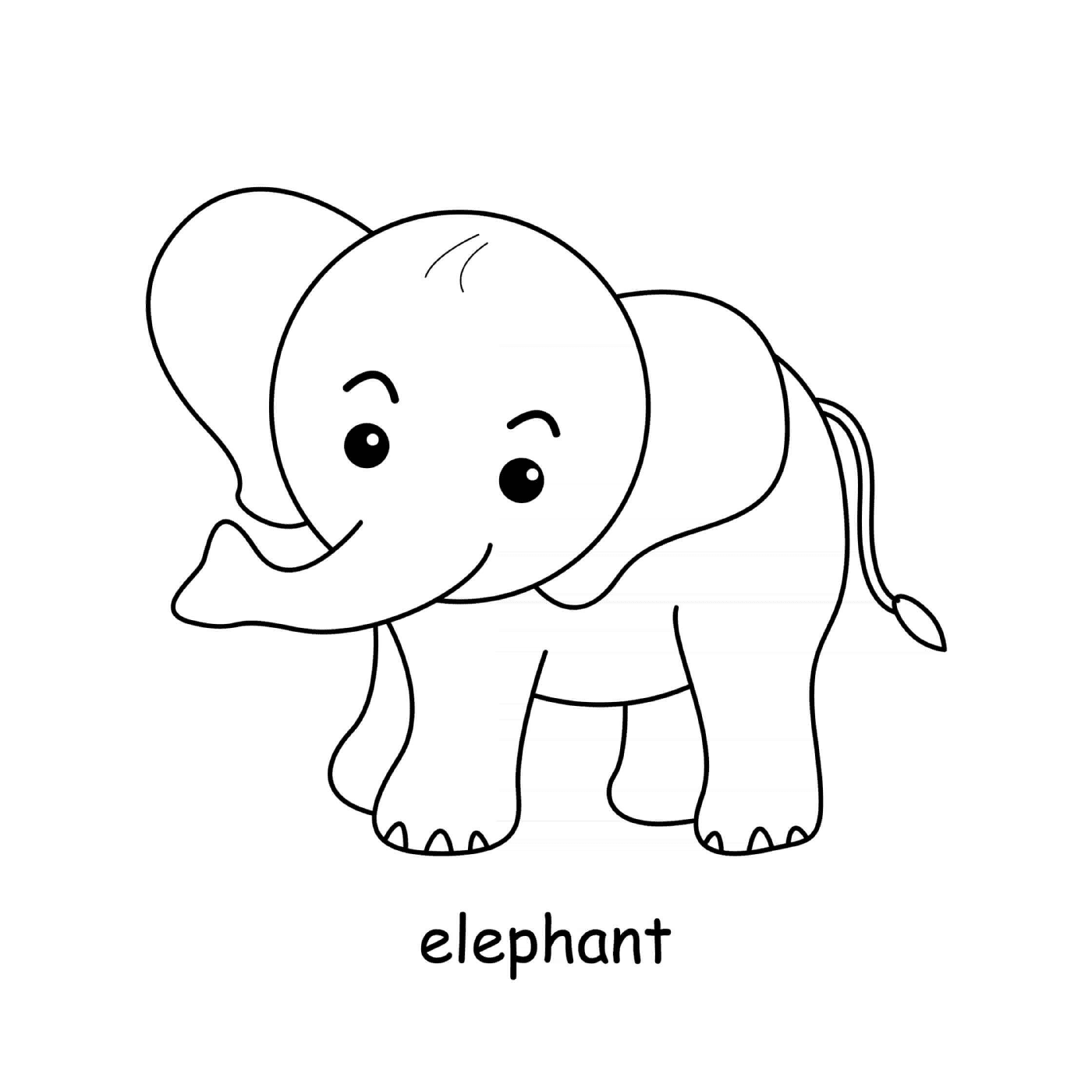  adorável bonito elefante 