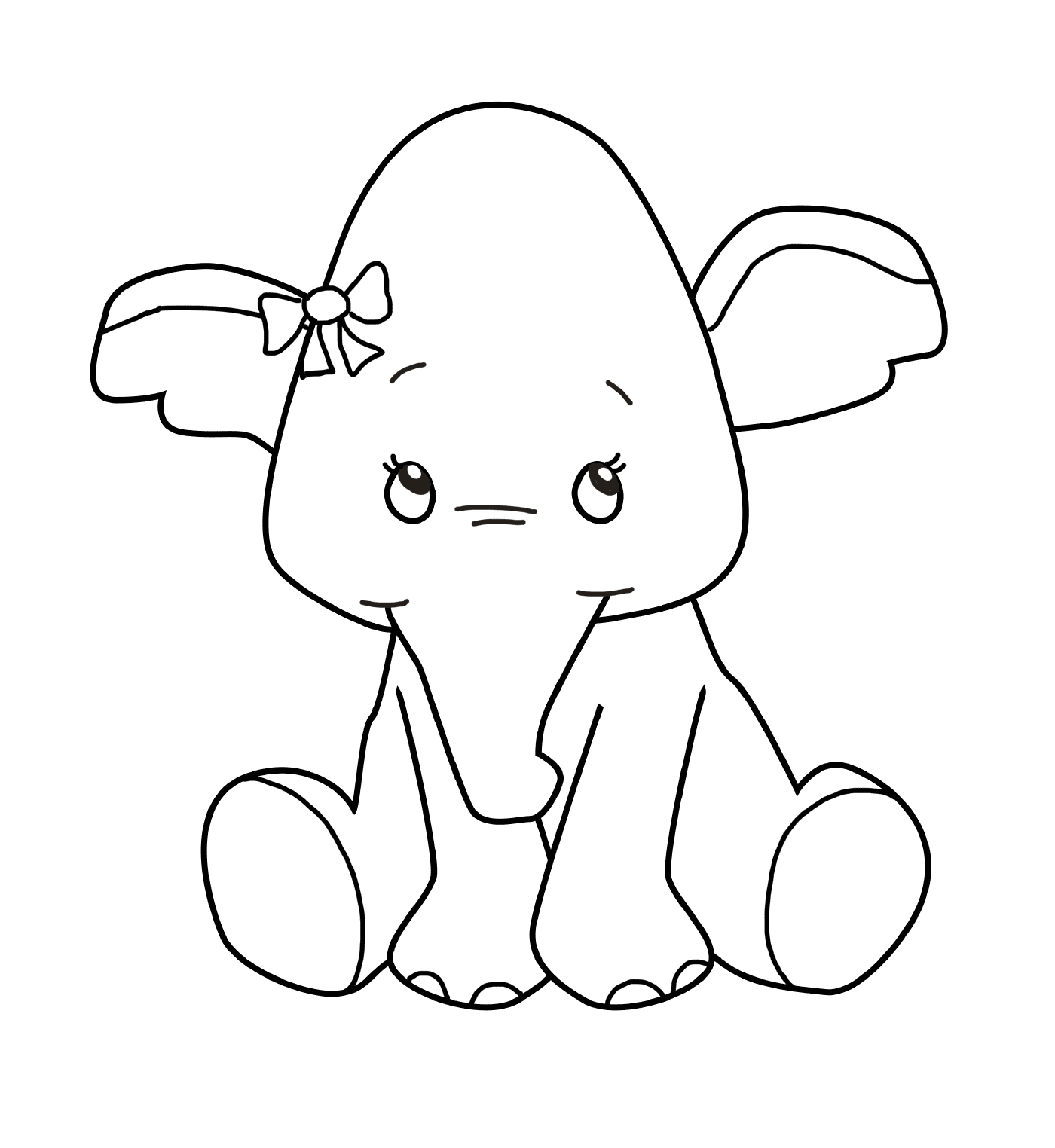  Um bebê elefante com um nó na cabeça 