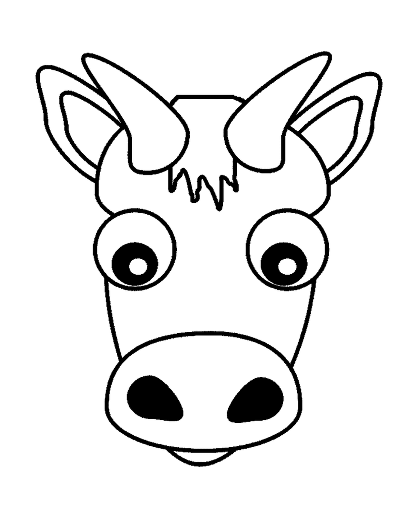  Um animal com um rosto desenhado 
