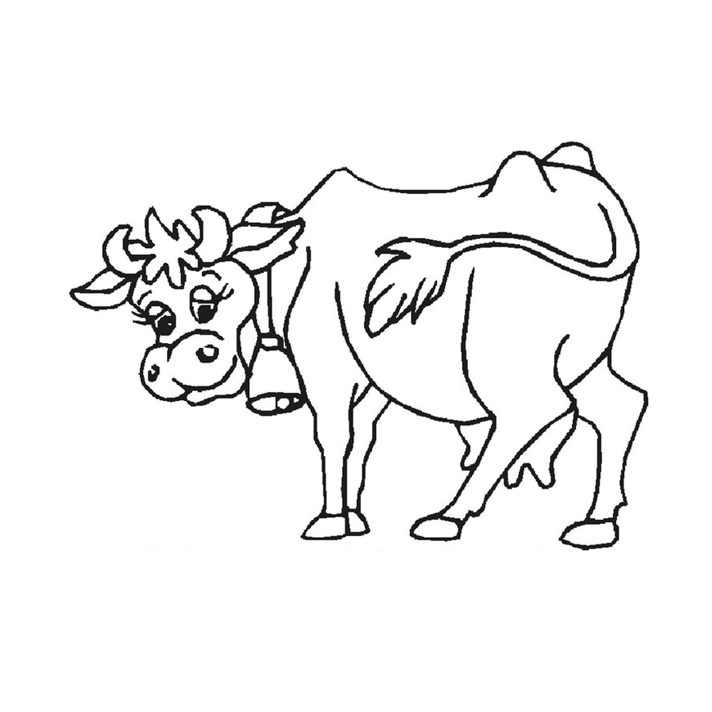  एक गाय खड़ा है 