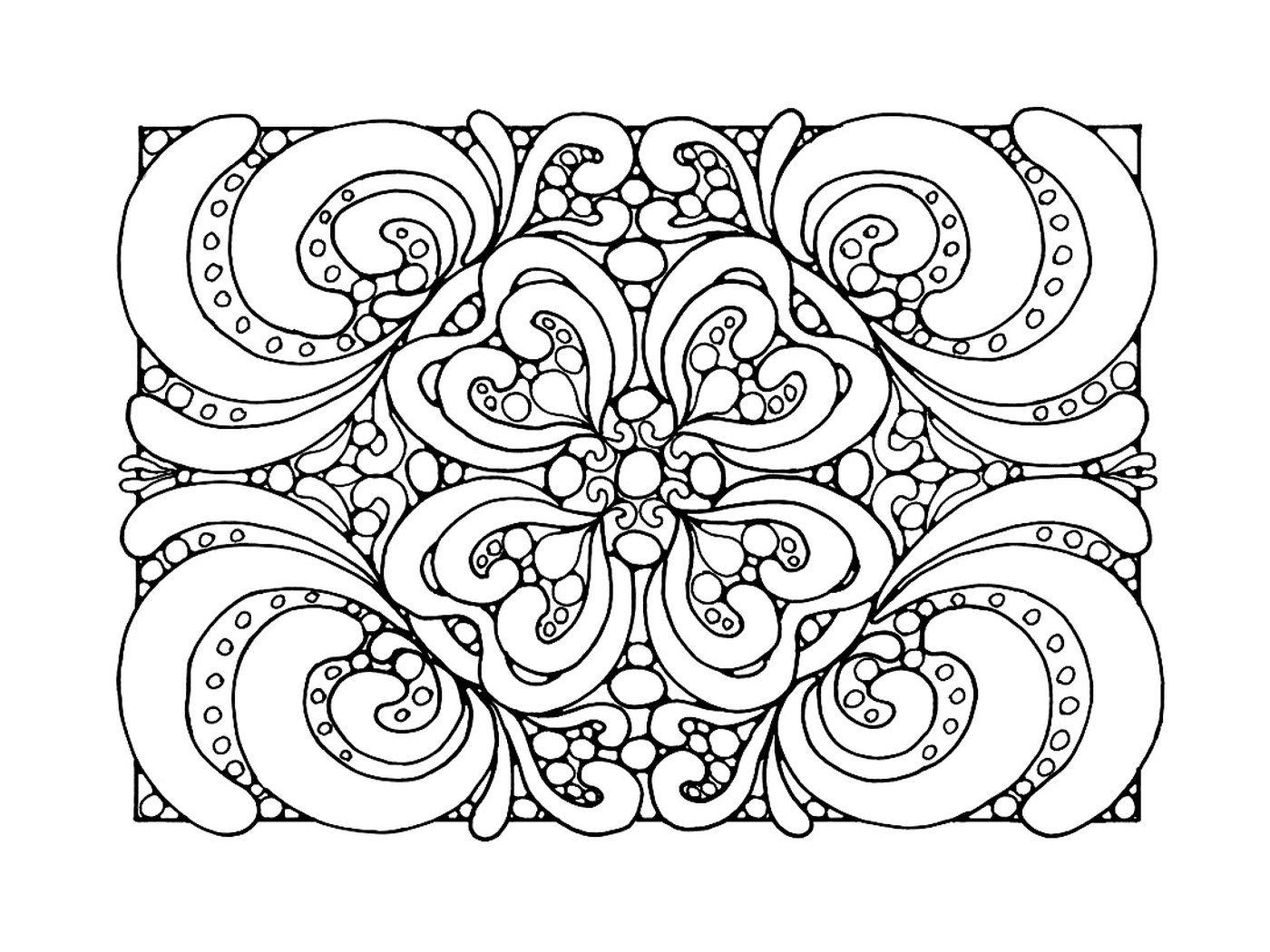  um padrão abstrato com um padrão floral 