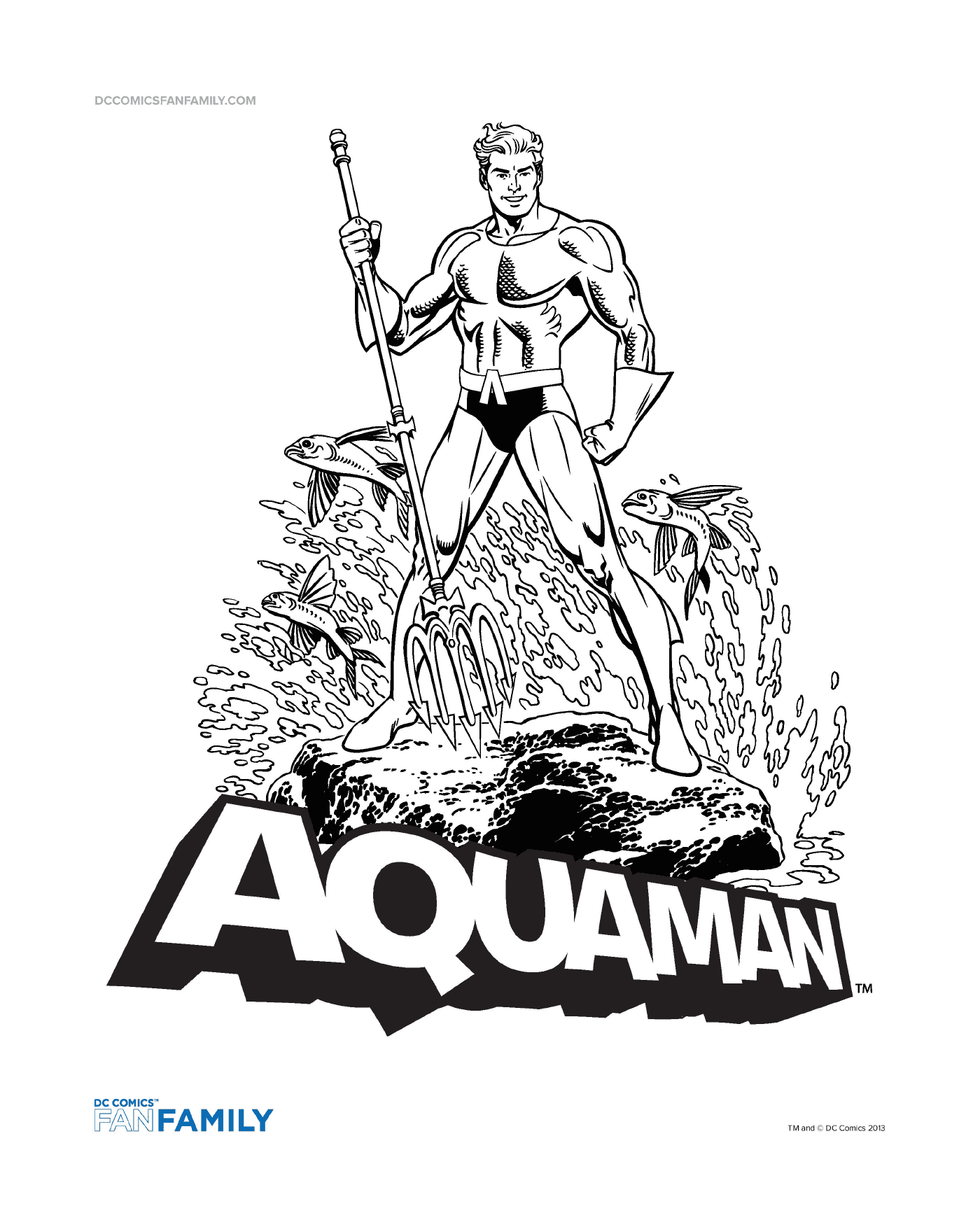  Aquaman segurando uma lança 