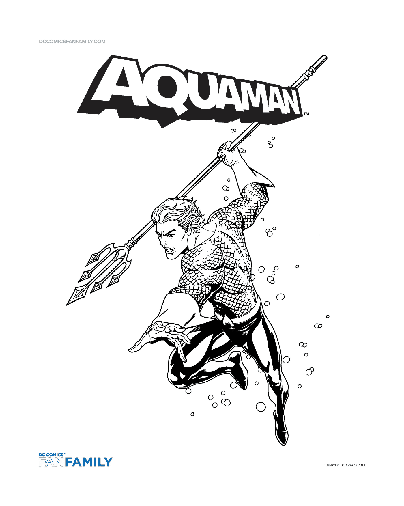  Aquaman segurando uma lança 