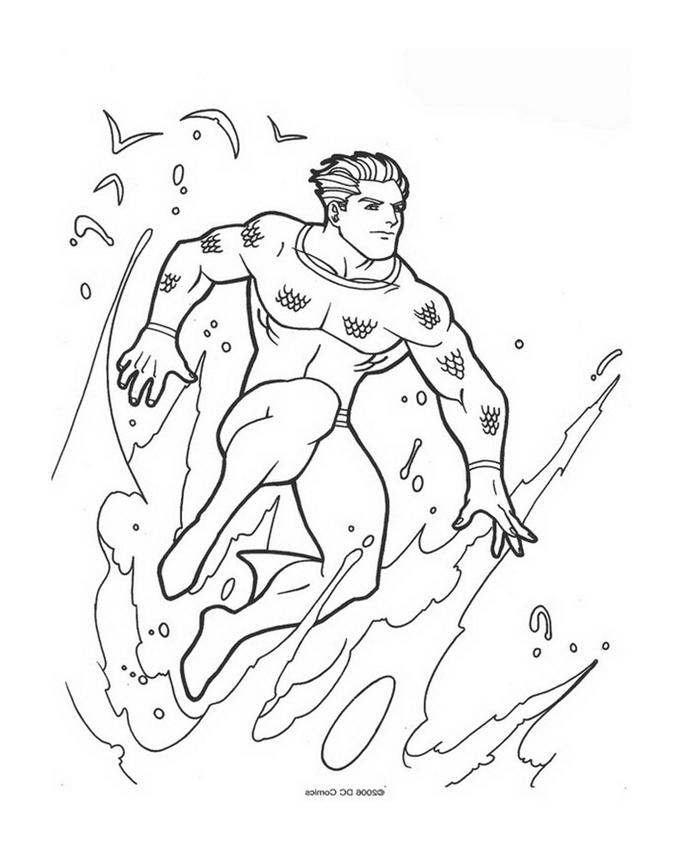  Imagem de um homem em um traje de mergulho que sai do mar 