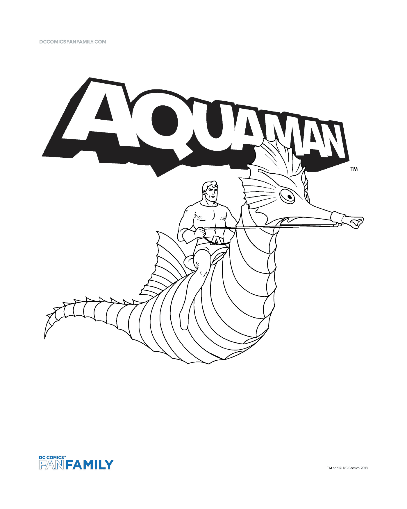  Aquaman montando um cavalo-marinho 