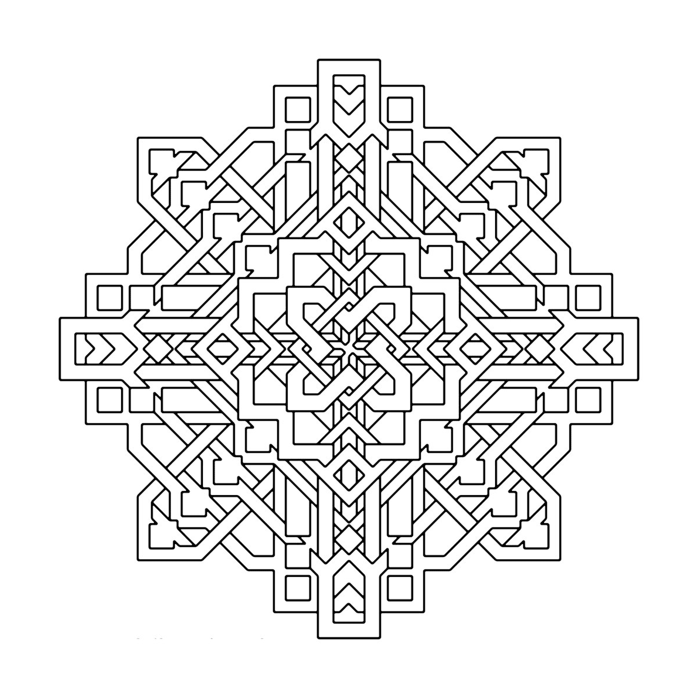  Um padrão geométrico complexo e detalhado 
