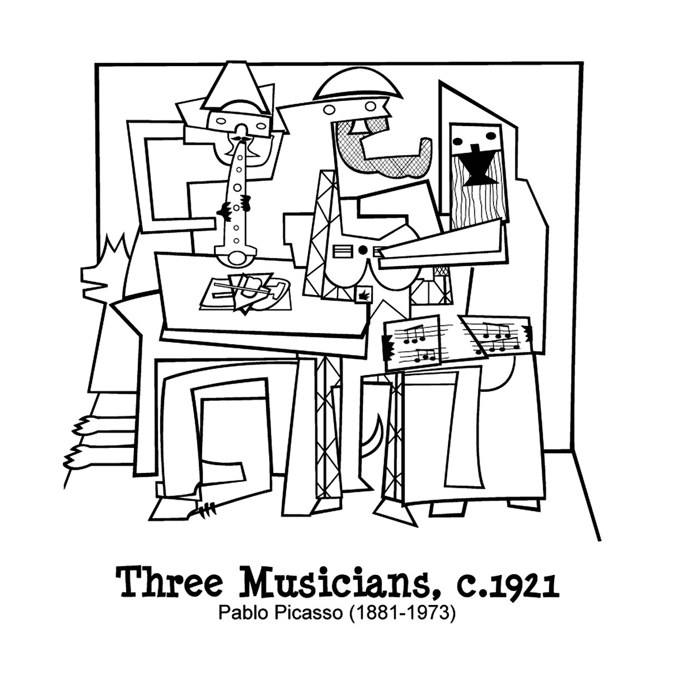 três músicos como Picasso 