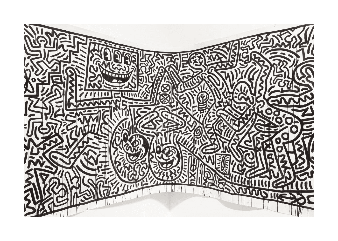 um afresco de Keith Haring 