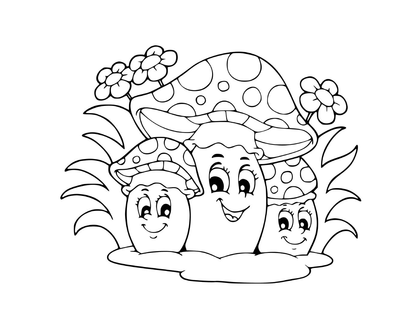  Três cogumelos 