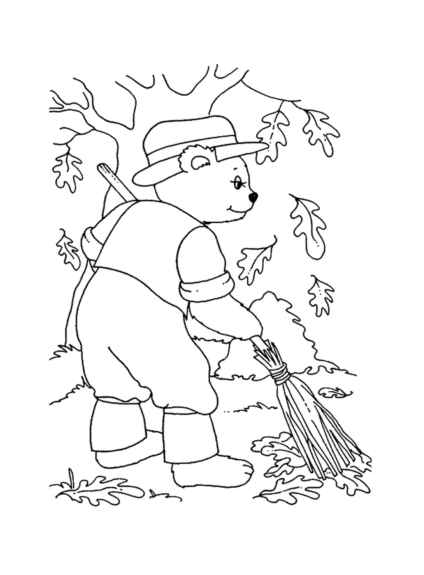  Um urso com um chapéu 