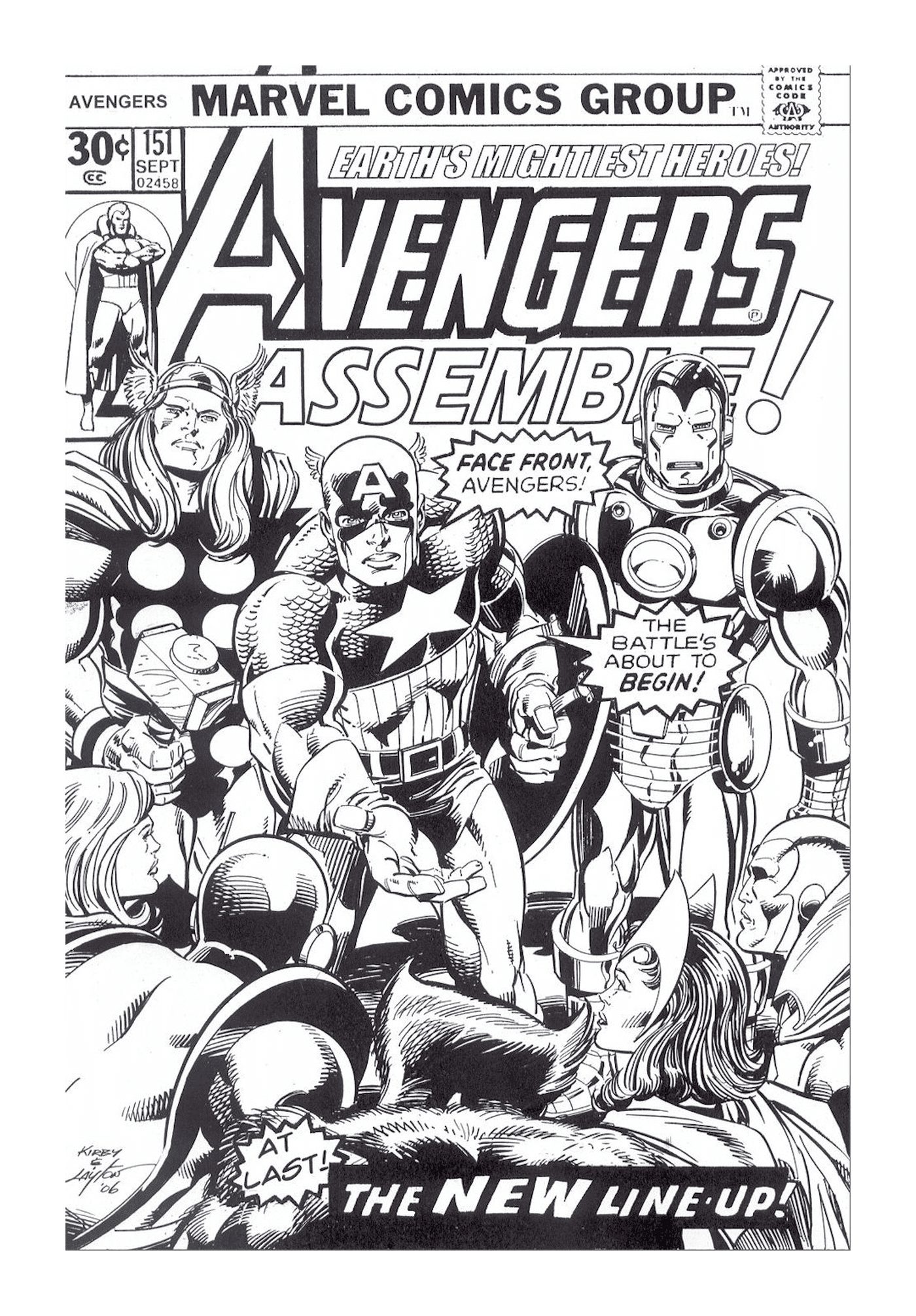  Capa da Marvel Comics com um grupo de super-heróis 