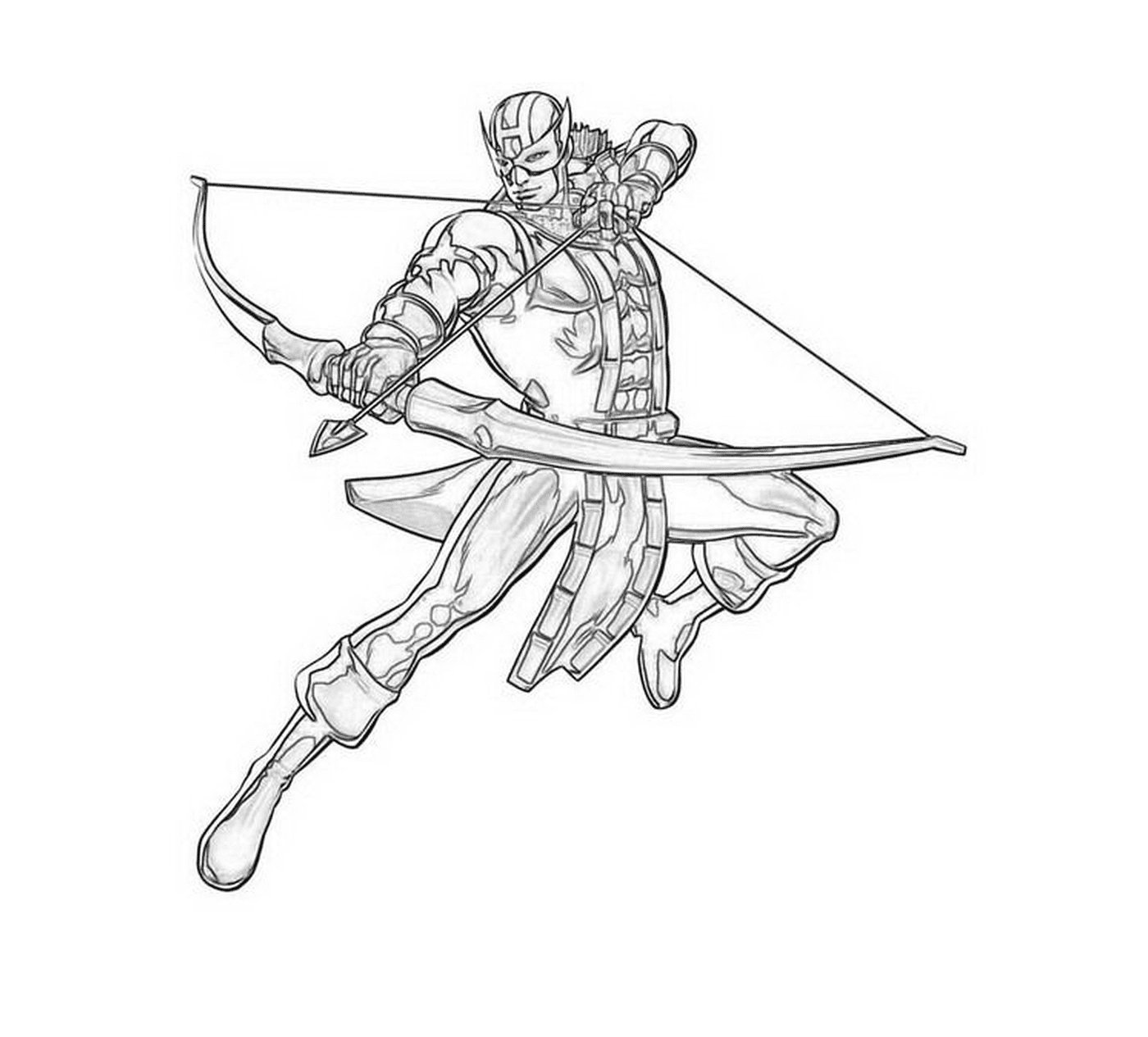 Um homem segurando um arco e flechas 