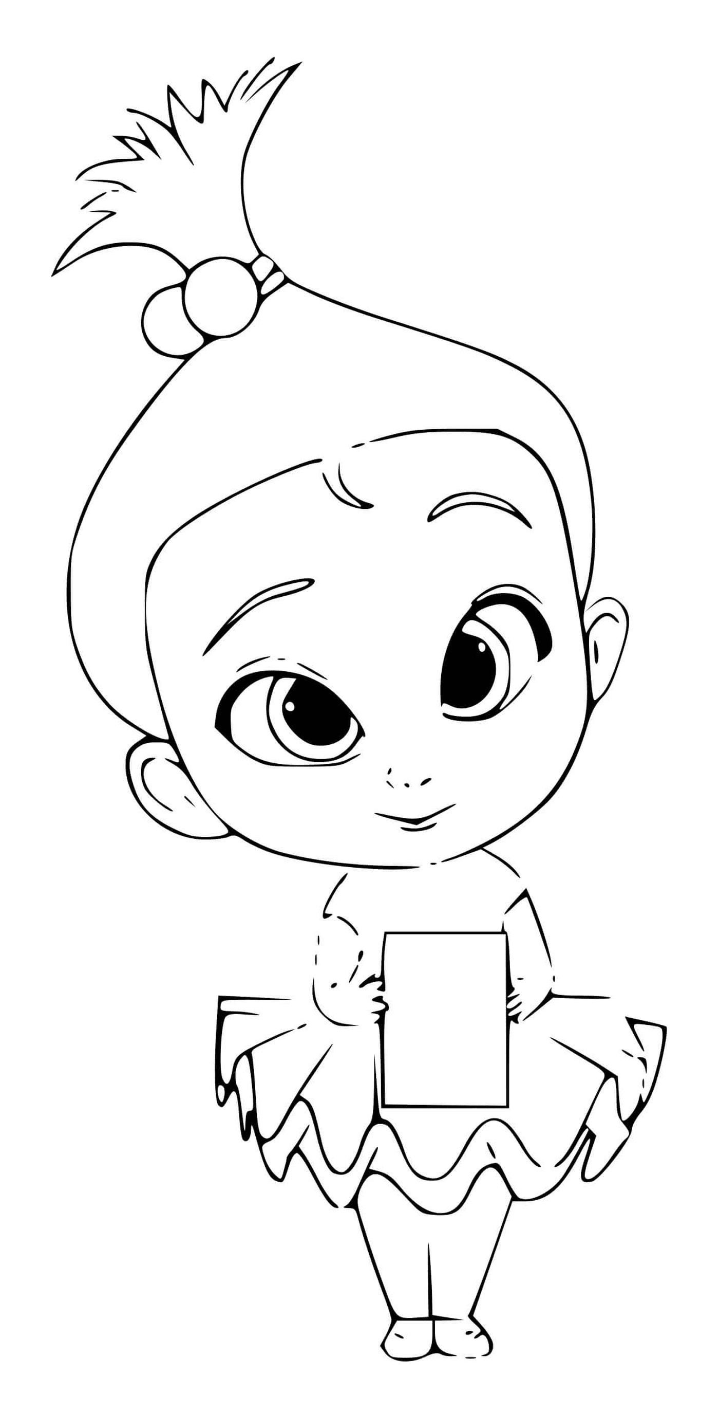  Um menino segurando um livro 