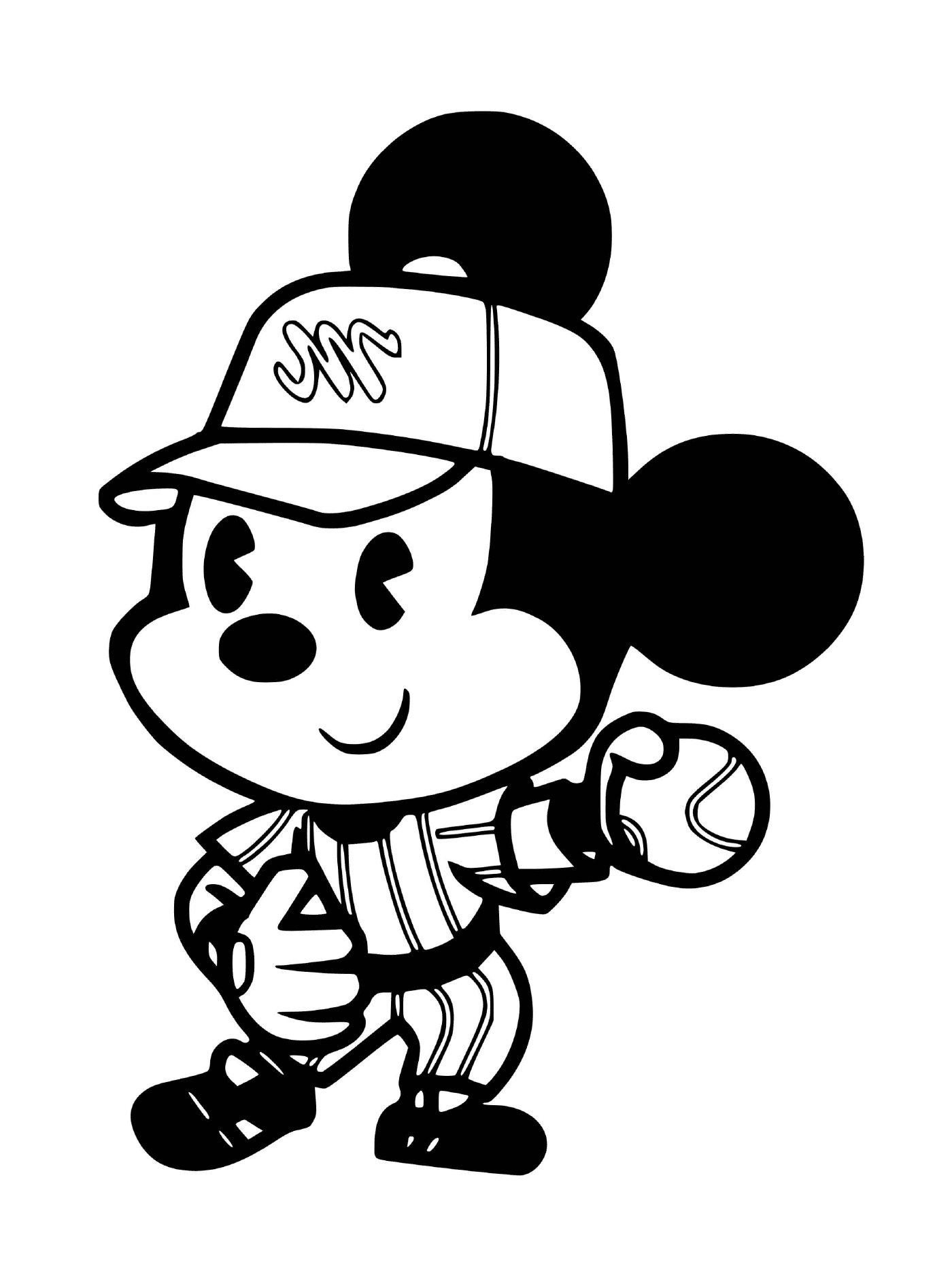  Mickey Mouse joga beisebol 