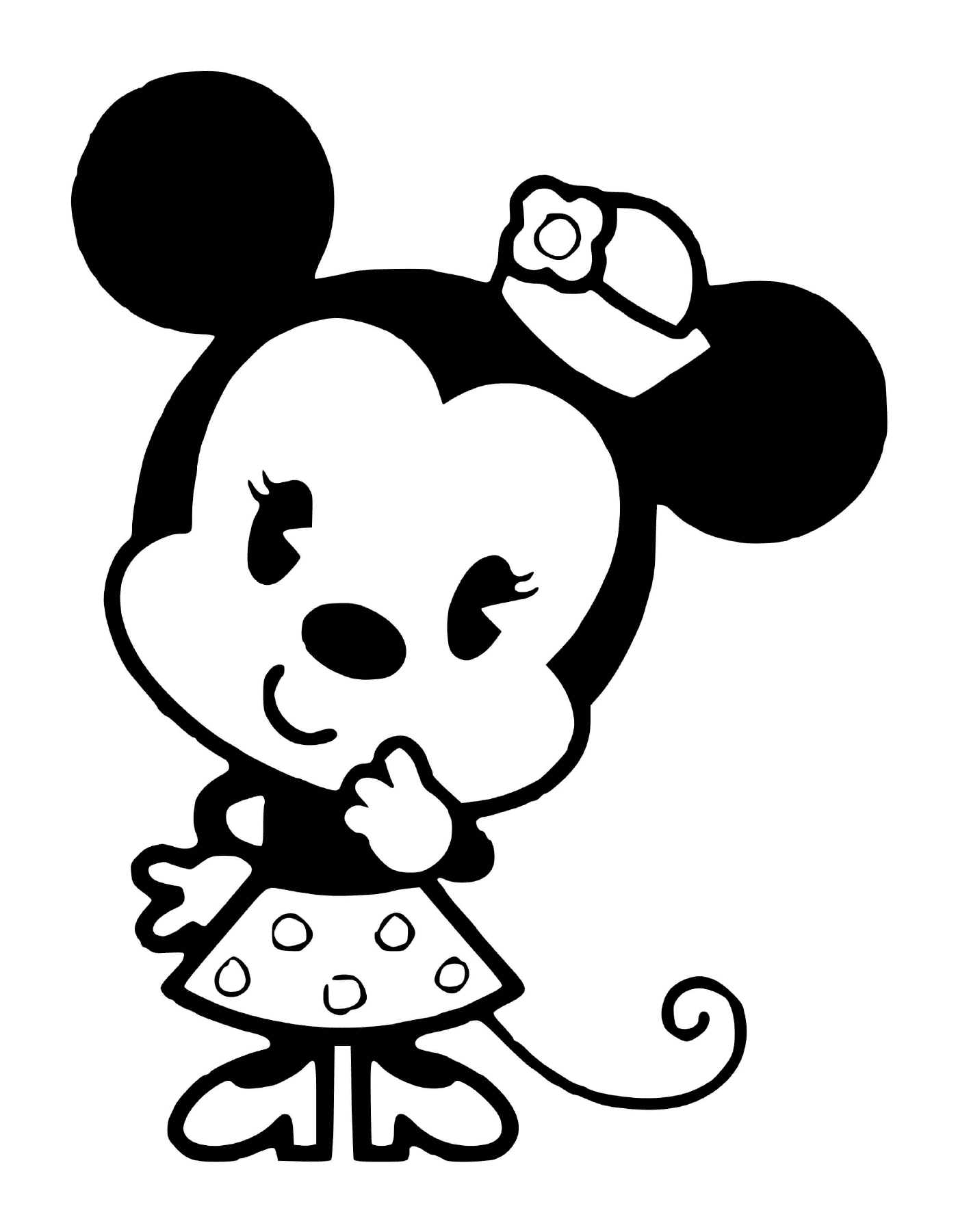  Minnie Mouse bebê é tímido 