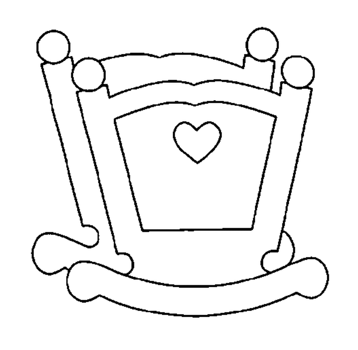  Cadeira de coração perto do berço 
