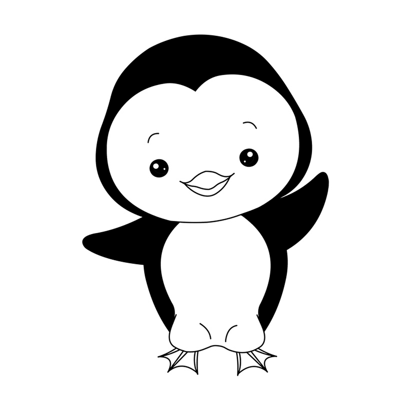  一只幼企鹅的图像 