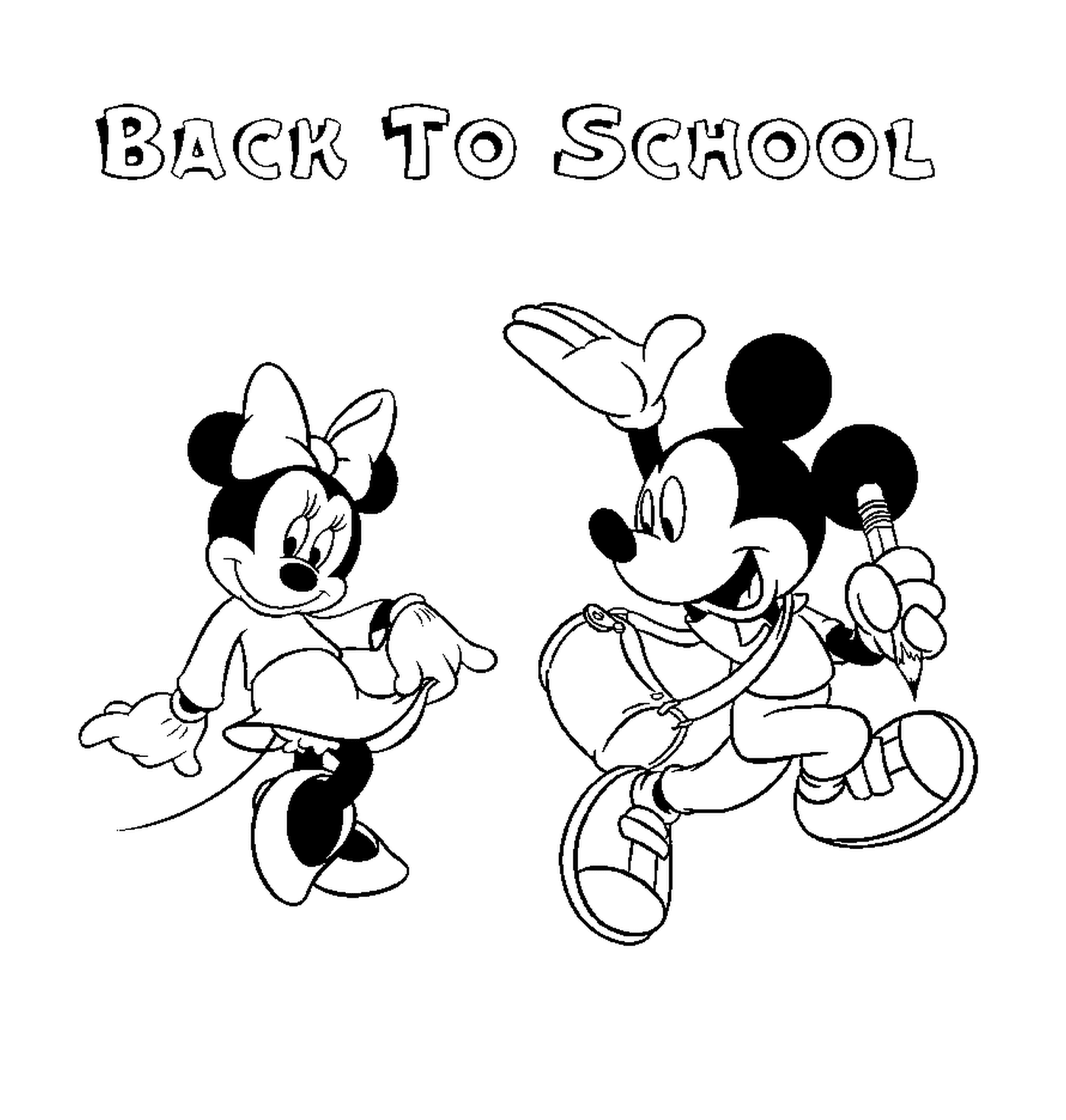  回到学校,迪士尼,米奇老鼠 