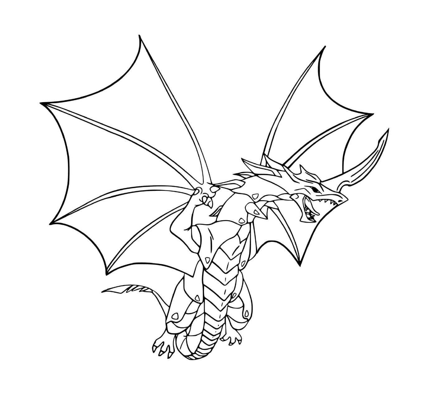  um dragão com as asas esticadas 