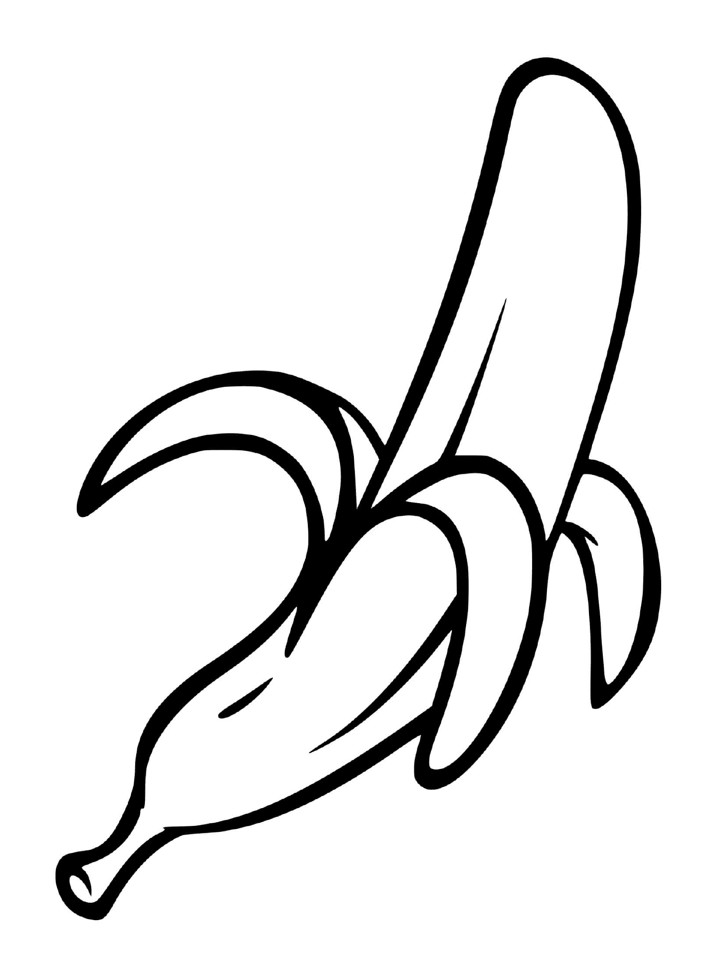  Uma banana descascada 