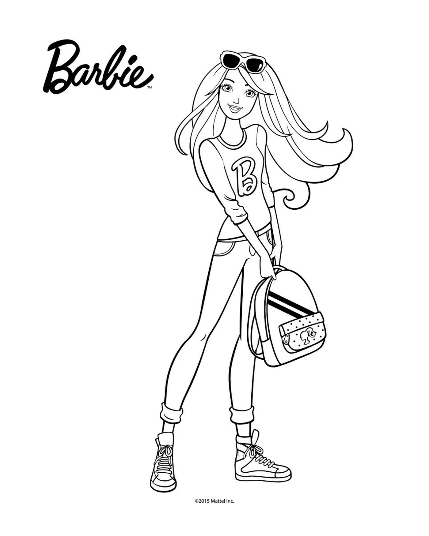  Barbie segurando um saco 