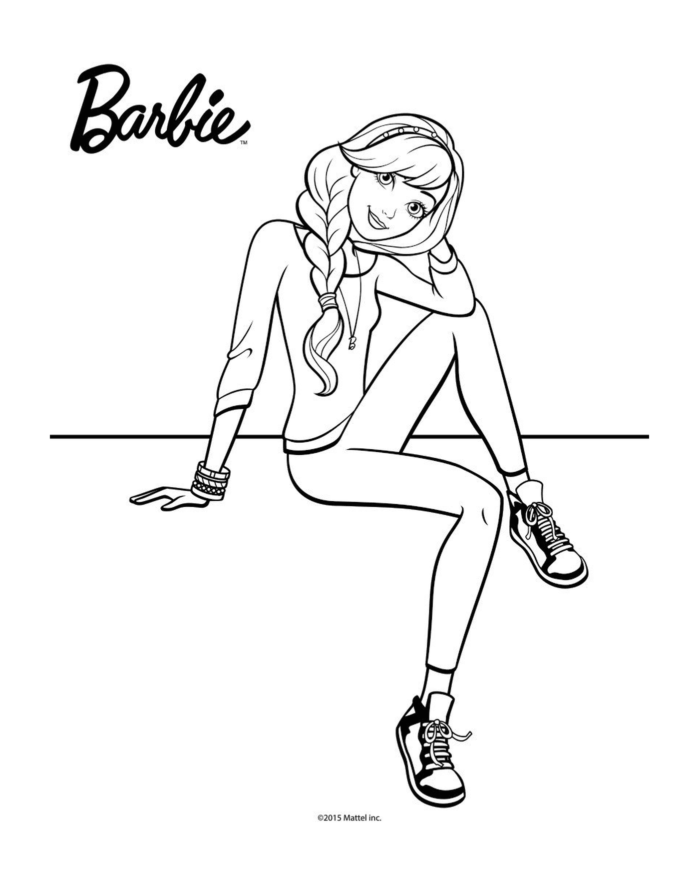  Barbie sentada no chão 