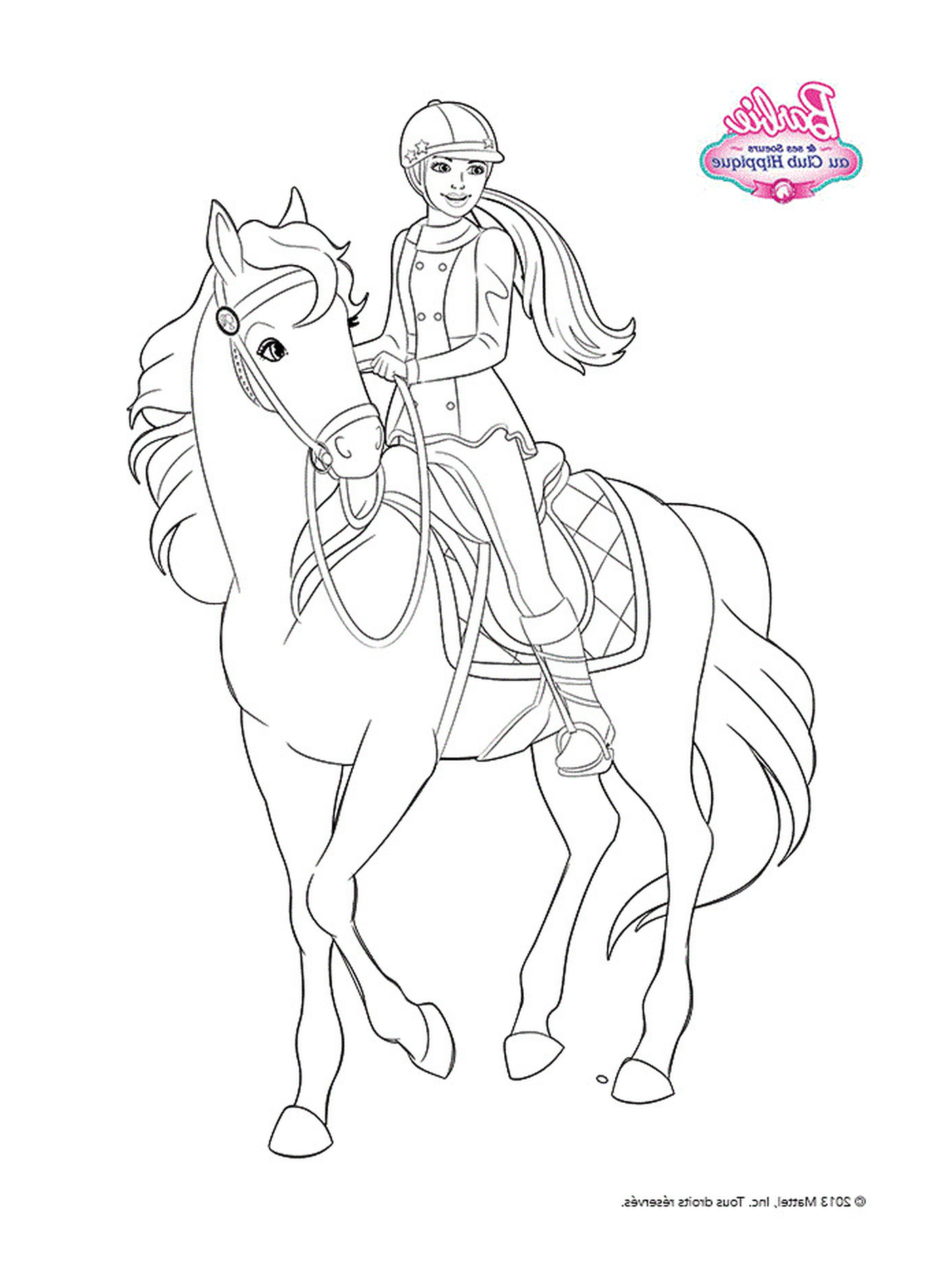  Barbie montando um cavalo 