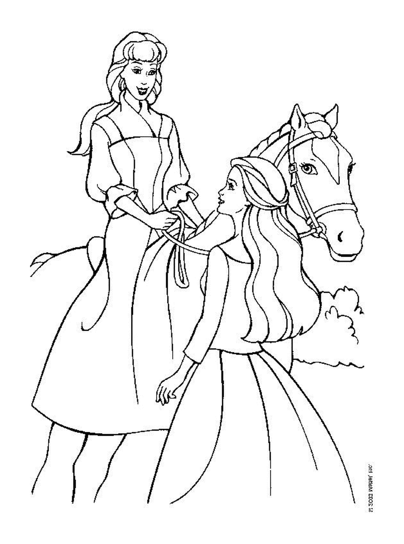  Barbie equitação cavalo 