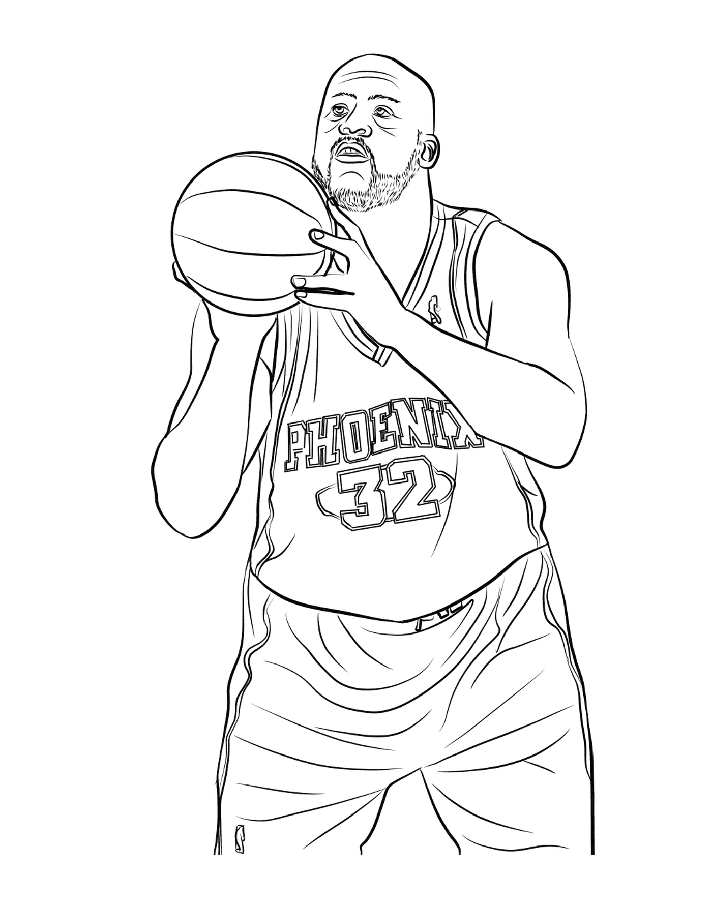 Um homem segurando uma bola de basquete nas mãos 