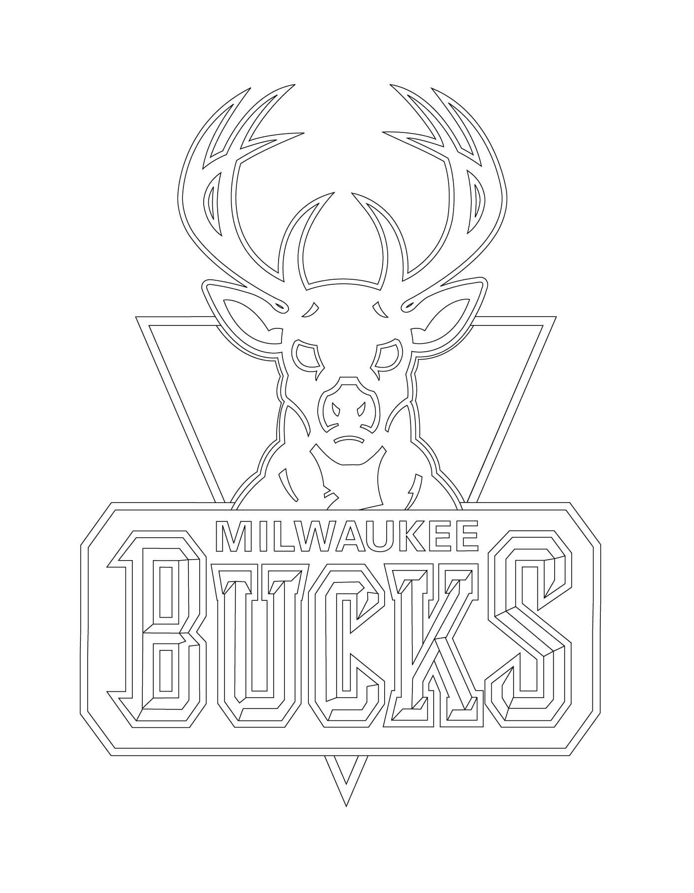  O logotipo da NBA Milwaukee Bucks 