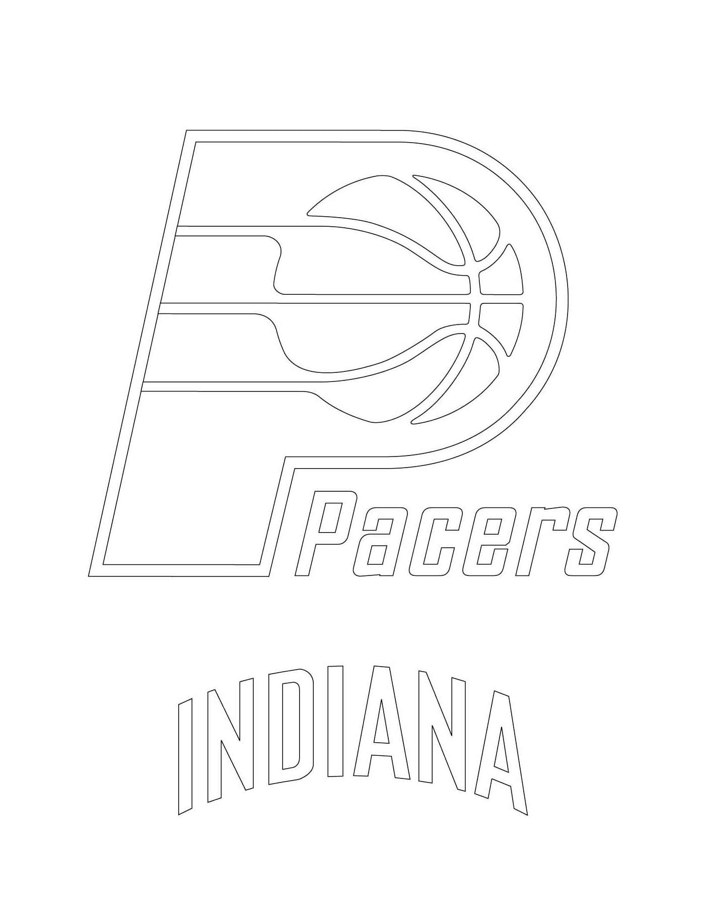  O logotipo do Indiana Pacers, equipe de basquete 