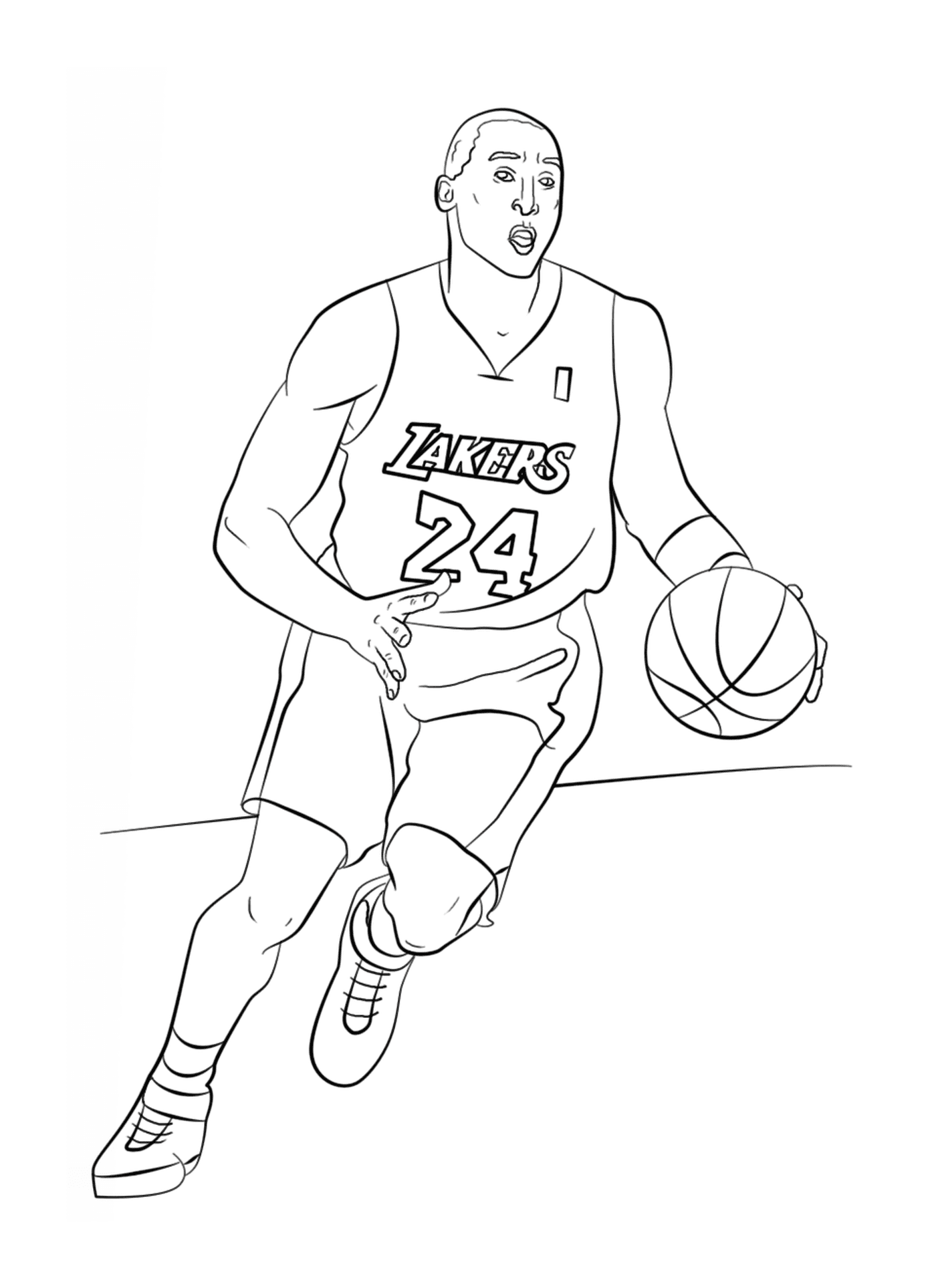  Kobe Bryant segura uma bola de basquete 