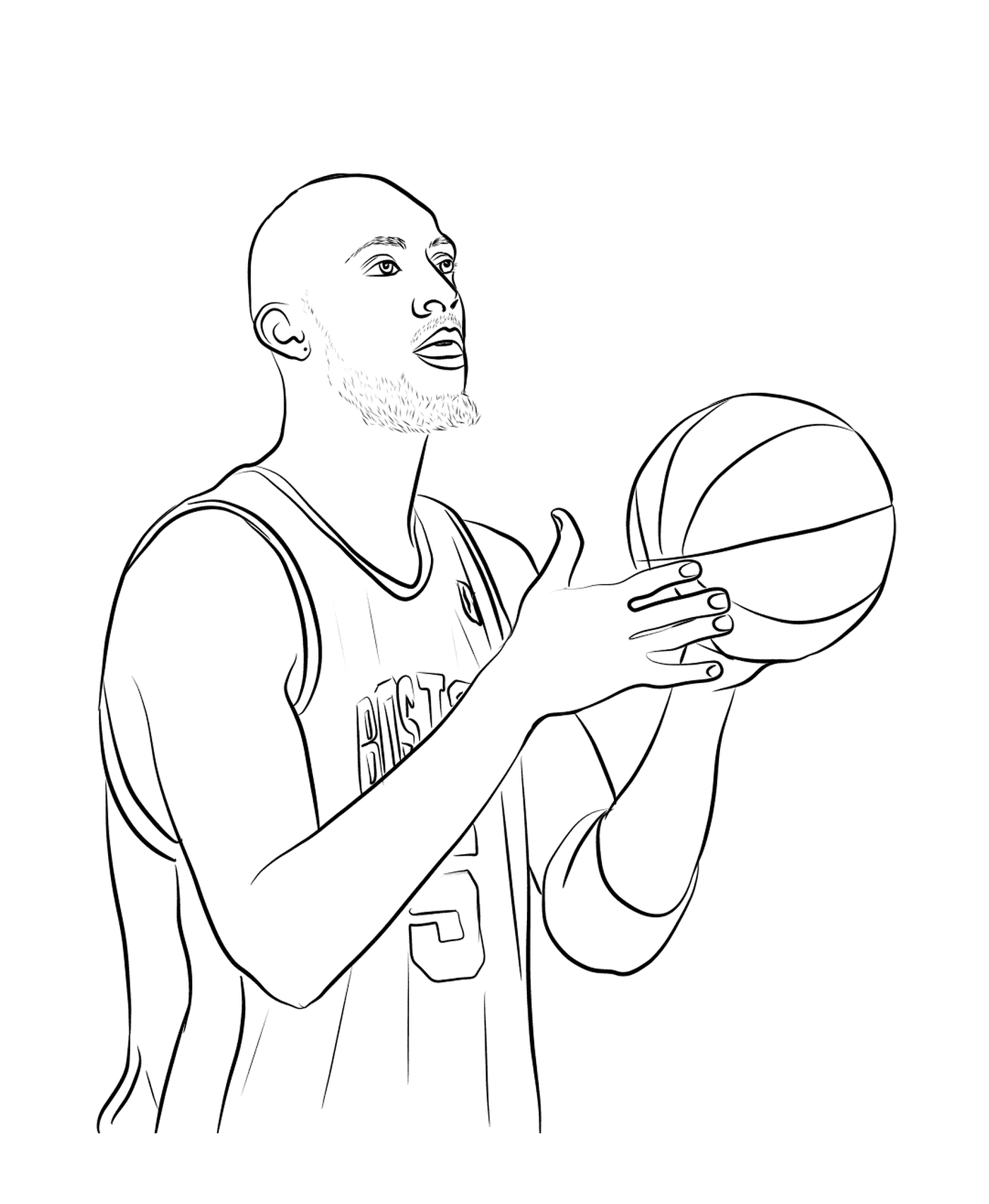  Kevin Garnett segura uma bola de basquete 