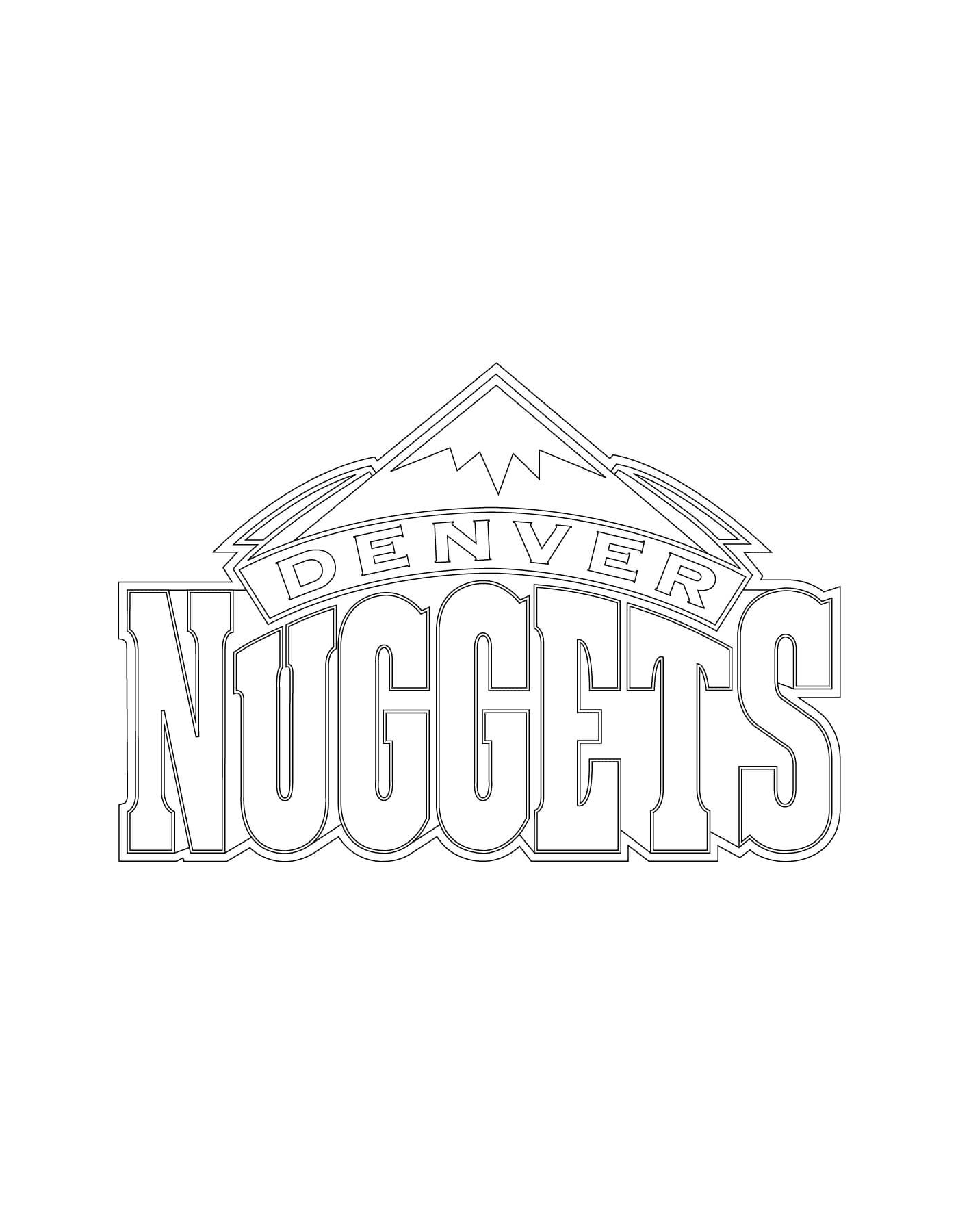  O logotipo do Denver Nuggets, equipe de basquete 