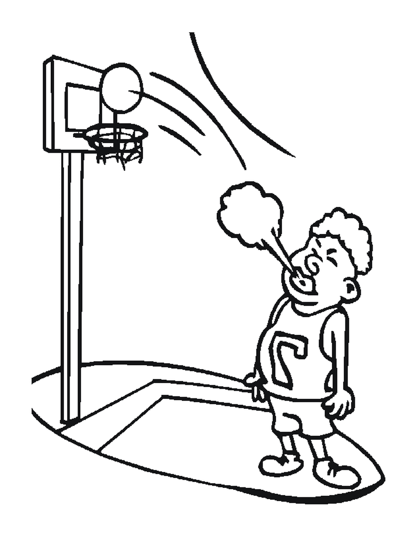 Um jogador de basquete 
