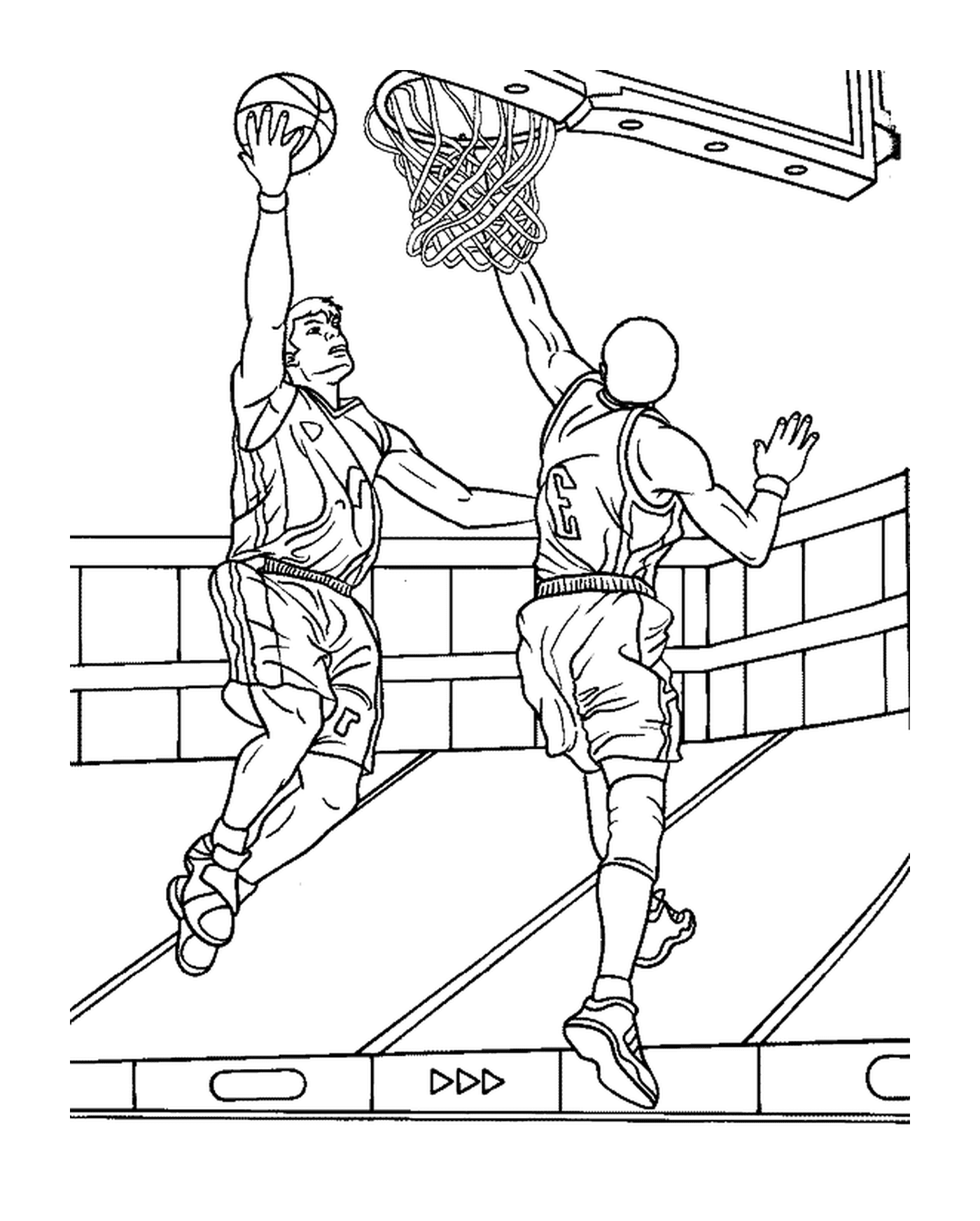  篮球运动员尽管有辩护人 仍会得篮球篮球得分 