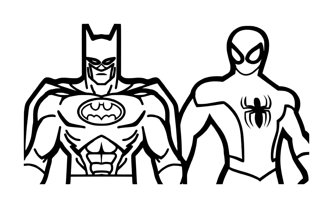  Batman e Homem-Aranha, super-heróis 