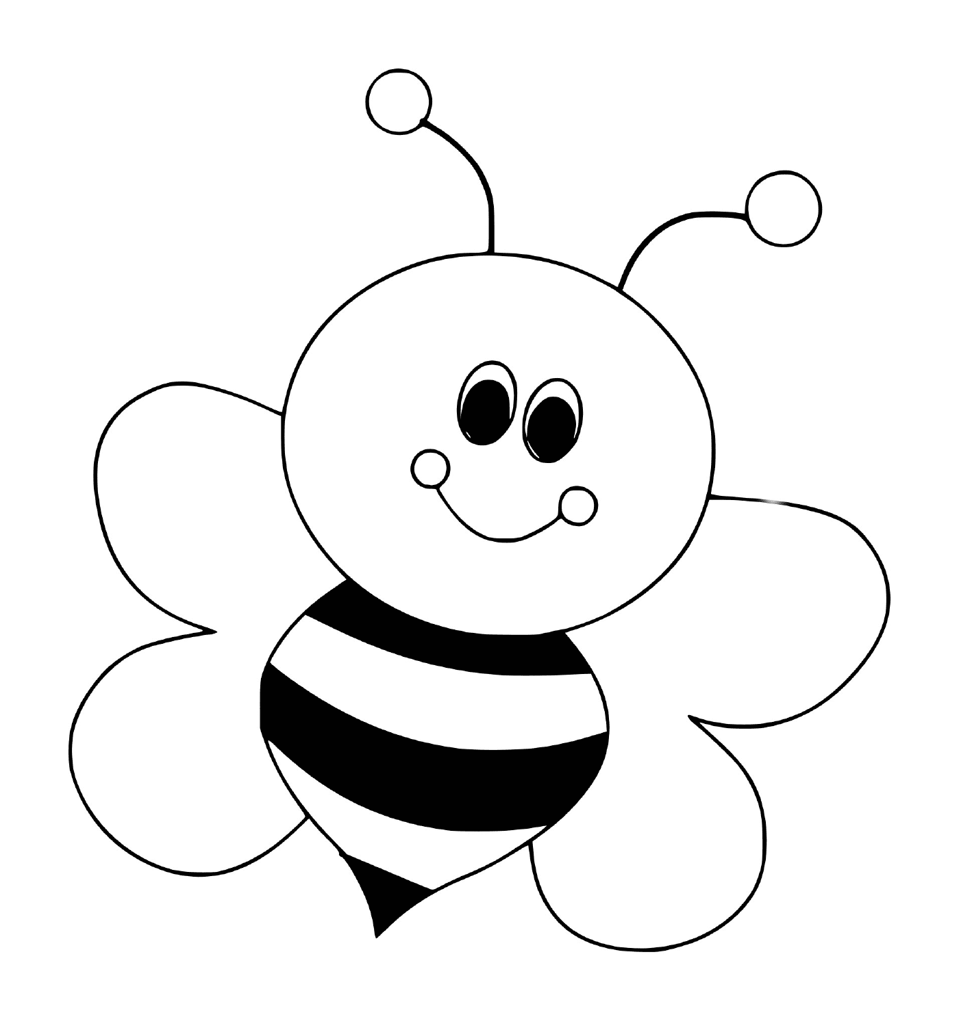  可爱的微笑蜜蜂 